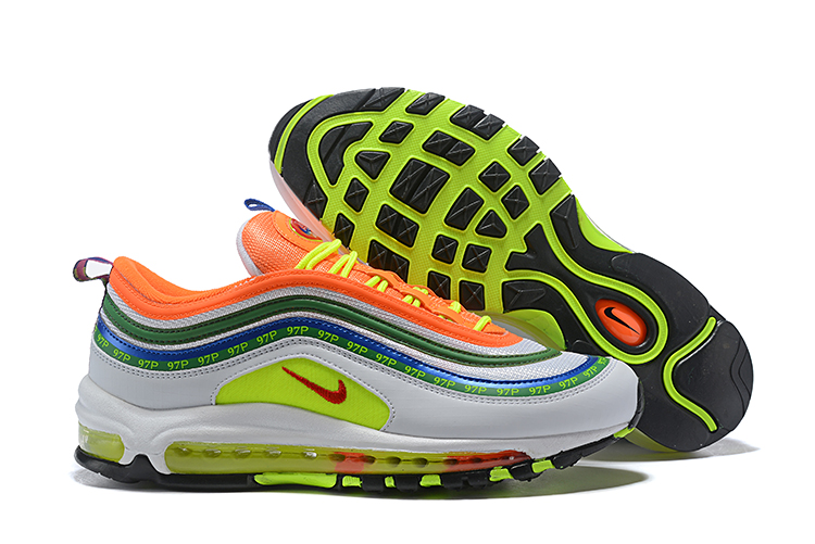 New Nike Air Max 97 Orange Green Blue White